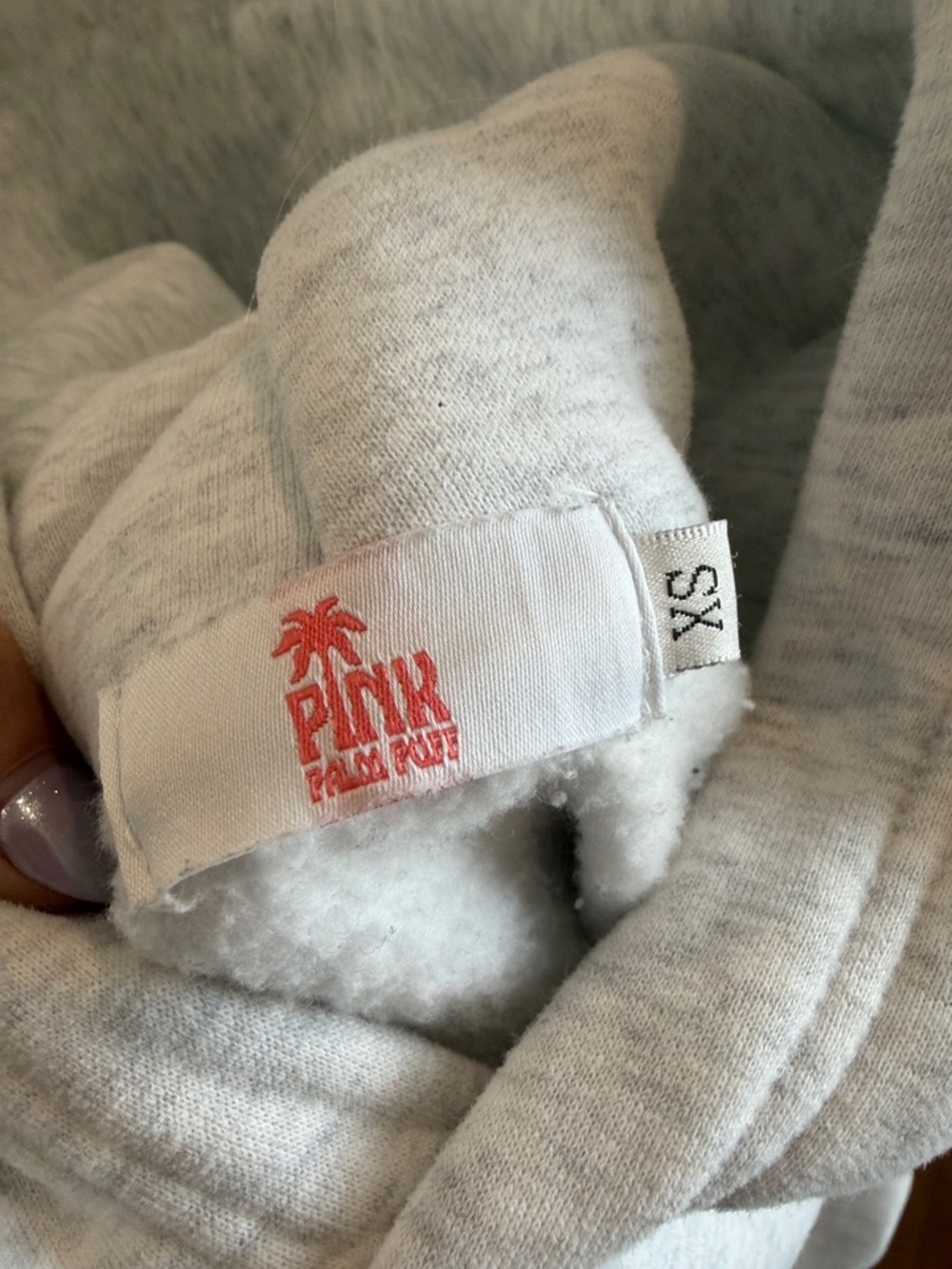 PINK by PINK POCKET Heather Gray Women's Hoodie - XS - Picture 3 of 4
